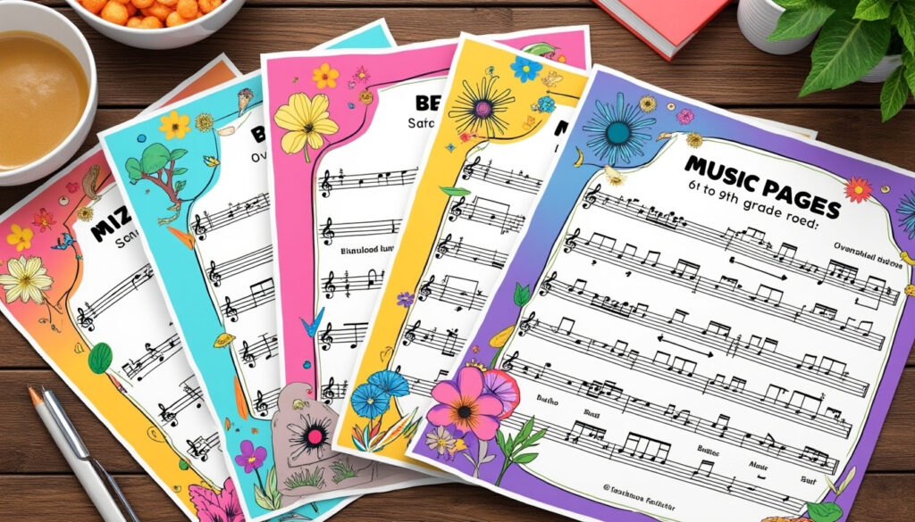 Pages De Garde Musique Color es Imprimer 6e 3e Pages De Garde Musique Color es Imprimer 6e 3e