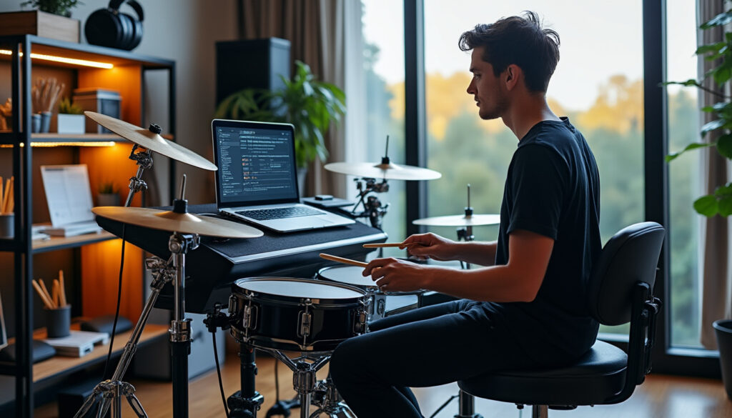 découvrez comment choisir la meilleure école en ligne pour apprendre la batterie, avec des conseils pratiques pour débutants et musiciens avancés.