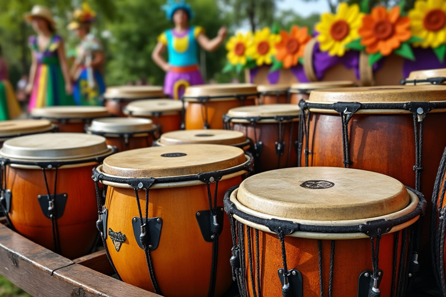 Les tambours brésiliens de la samba : surdo, caixa, repinique et plus