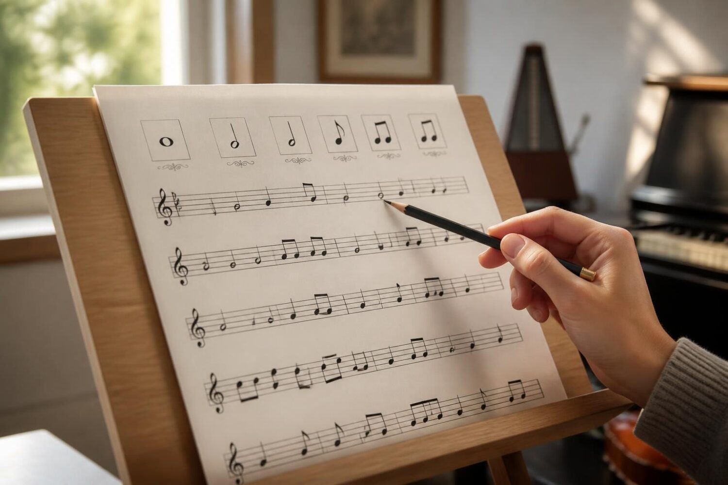 Notes de musique : noms, symboles et lecture sur une partition
